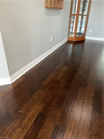 Wood floors in living, dining & family rooms.