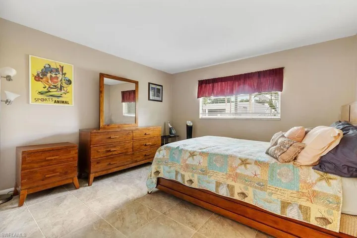 View of tiled bedroom