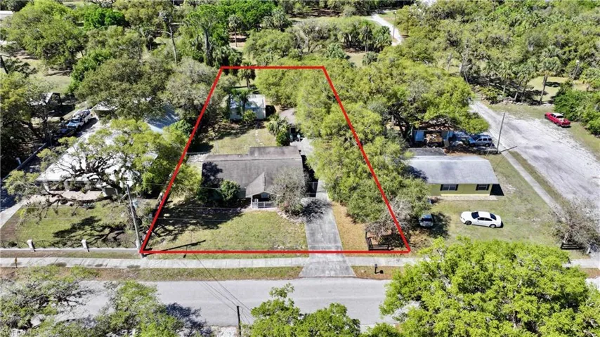 Birds eye view of property