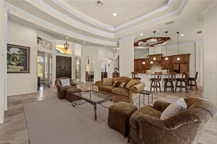 Expansive open-concept living area