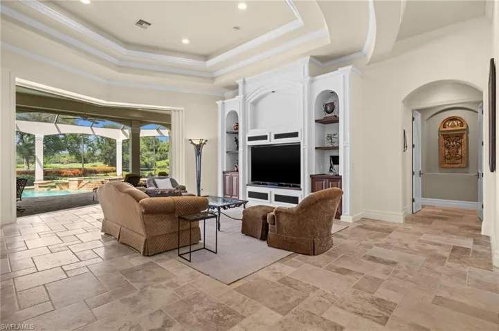Dramatic coffered ceiling