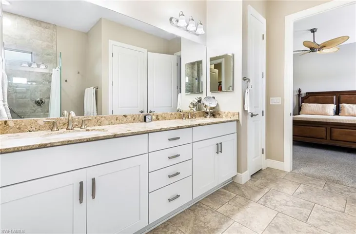Dual sink with marble counters