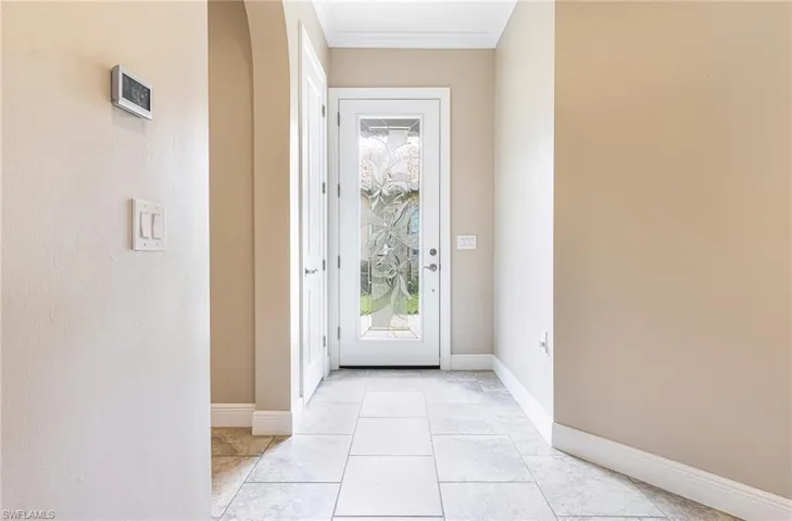 Entry door with glass insert