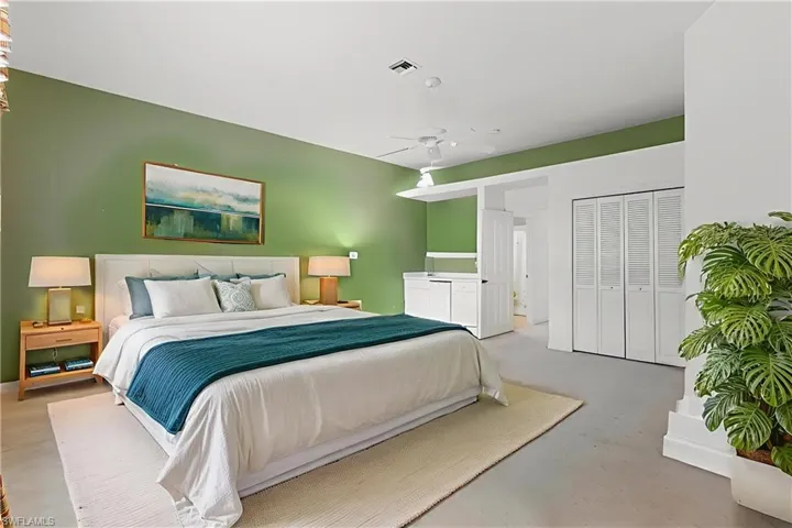 Virtually staged 2nd floor bedroom