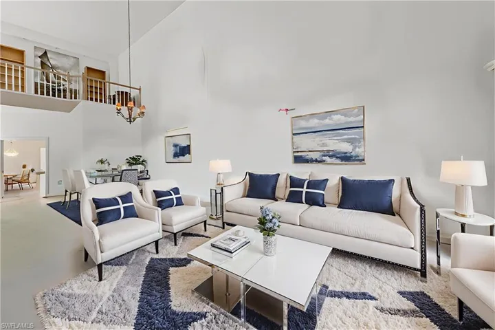 Virtually staged living room