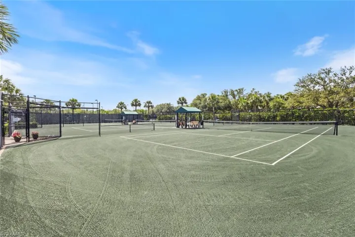 View of tennis court