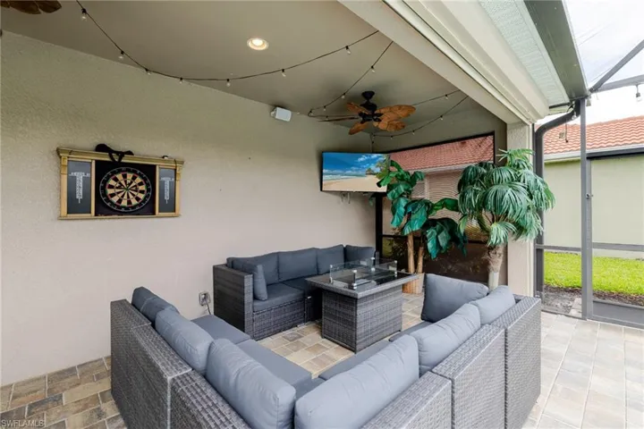 Patio Area Under Truss