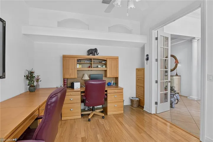 French doors to office.