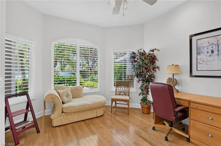 Large den/office can also be used as an exercise room or extra bedroom.