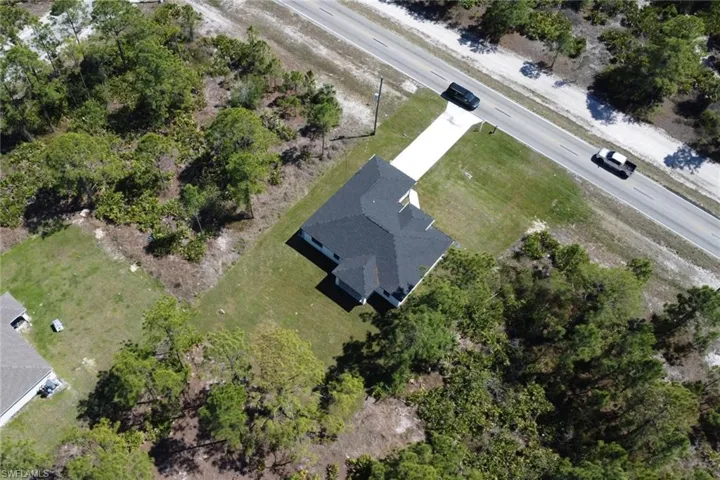 View from above of property
