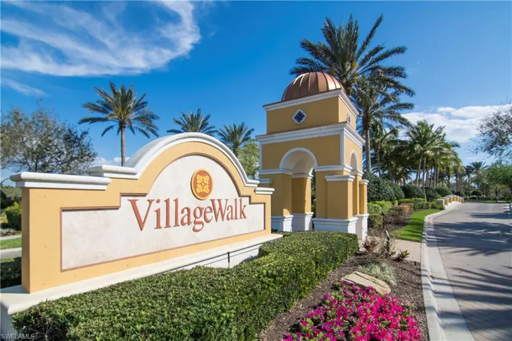 View of landscaped community entrance off of Bonita Beach Rd