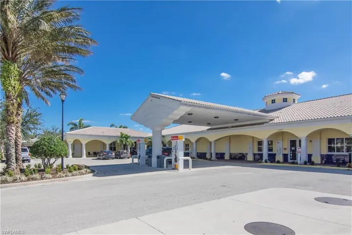 View of community Gas Station , Car Wash in distance