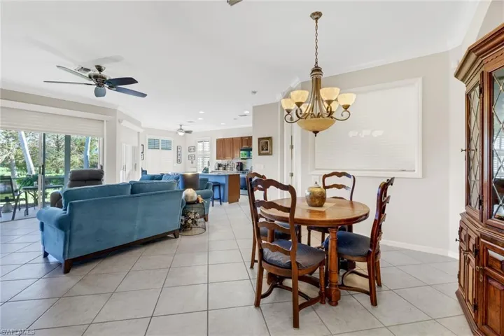 Open floor plan with crown molding.