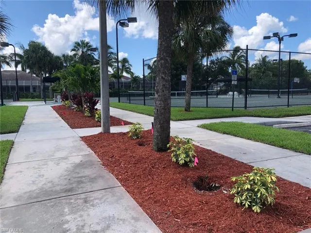 Four tennis courts.