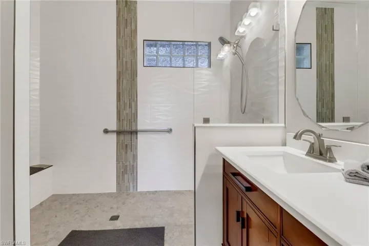 Walk-in shower.