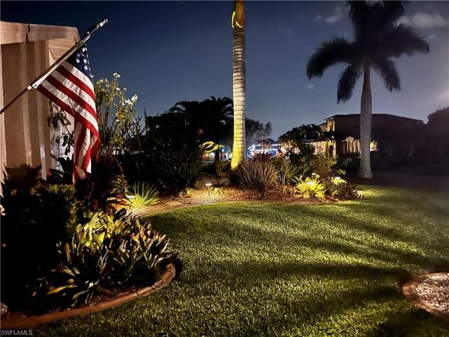 Landscape lighting on timer.