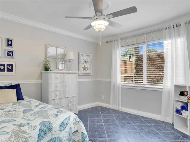 Nice sized guest bedroom  bed
