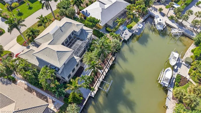 Bird's eye view of a large body of water