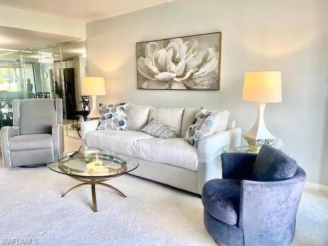 View of carpeted living room