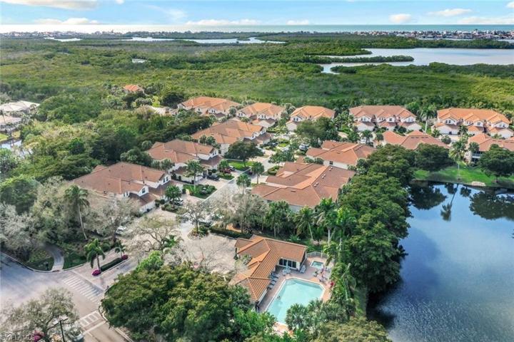Aerial view of Beautiful Bay Pointe at Bonita Bay