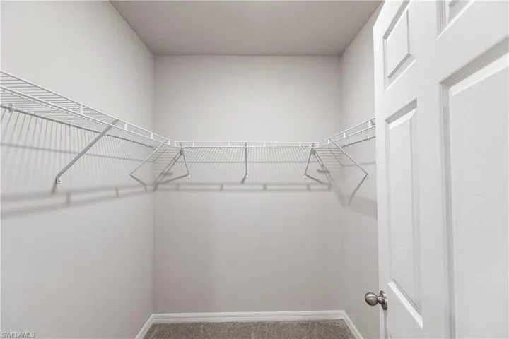 Walk in closet featuring carpet flooring