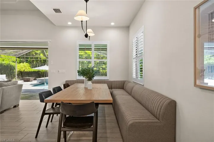 Custom banquette dining