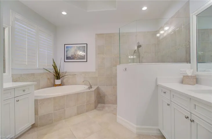 Primary Bathroom with Separate Soaking Tub and Shower