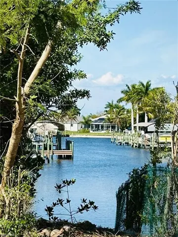 View from East edge of property looking down the intersecting canal