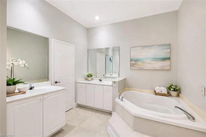 Virtually staged primary bathroom