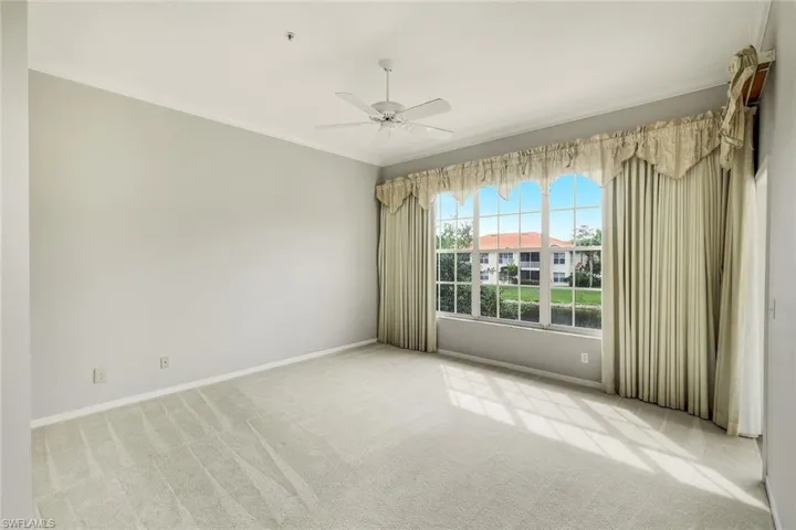 soaring ceilings and black-out curtains in primary