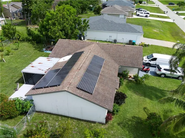 View from above of property