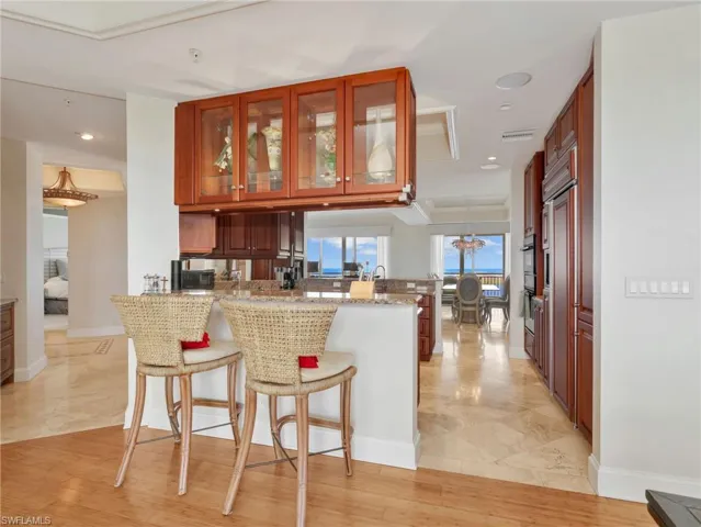 Open Kitchen eating area Overlooking the Gulf