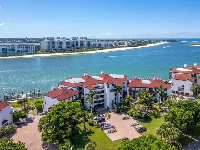 Aerial view of Marco River and Gulf