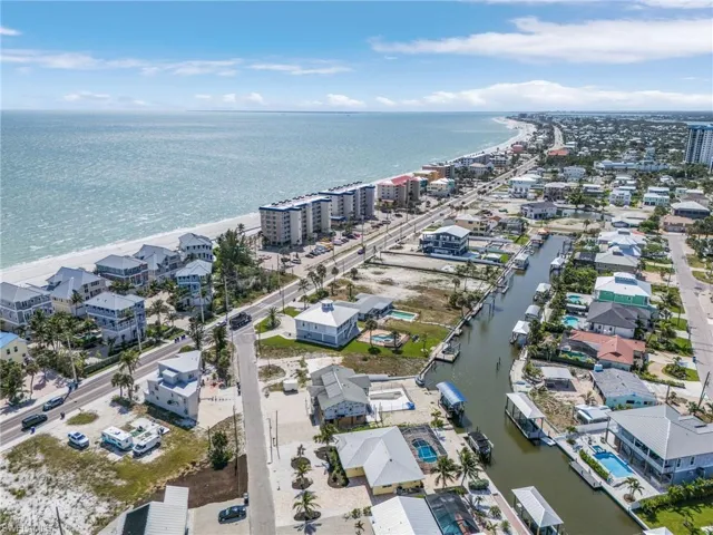 Bird's eye view of a large body of water