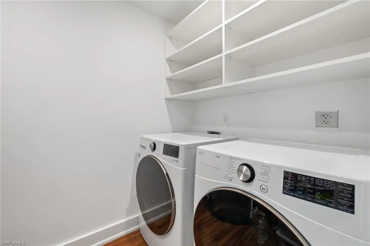 Laundry Room 1 with LG Thin Q Washer and Dryer