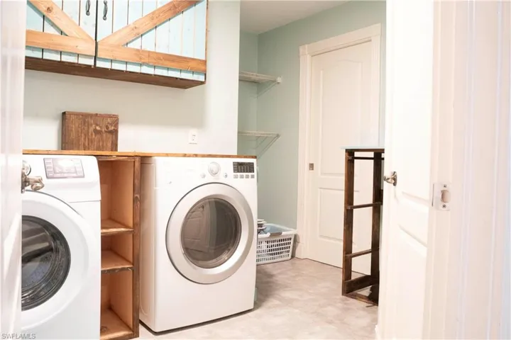 Laundry conveniently located next to primary suite