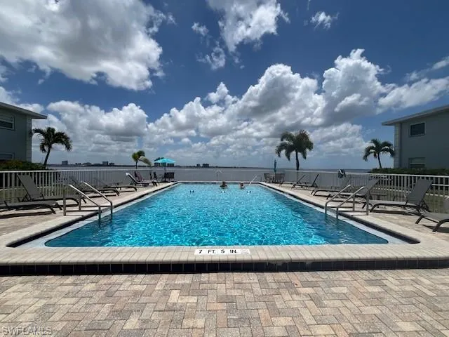Beautiful pool setting overlooking the River