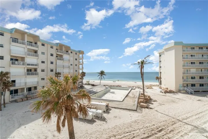 View of water feature with a view of the beach from primary bedroom window