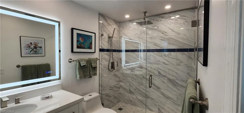 Master Bath, Rain & Hand Held Shower.