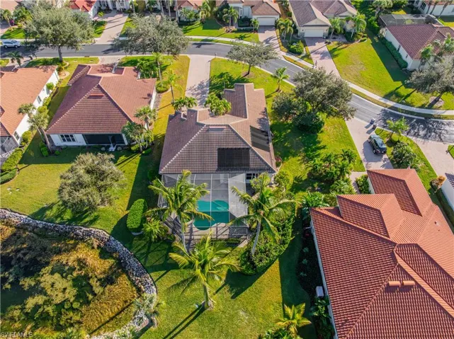 Aerial view of residential area
