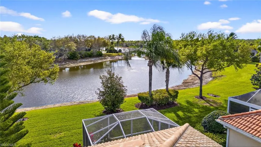 Aerial View Backyard and Lake