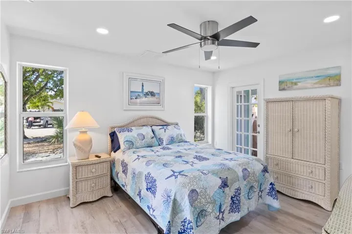 Located in the front of the home - a perfect setup for a home office, art studio, mother in law quarters or a multitude of other uses!  Private entrance on the side and also from the courtyard.