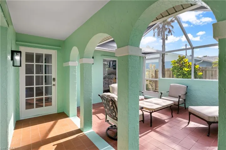 This courtyard is MAGIC!!  Behind door # 1 is a separate guest bedroom and bathroom with two private entrances.  The main home is behind door # 2!  A perfect setup for a VRBO!
