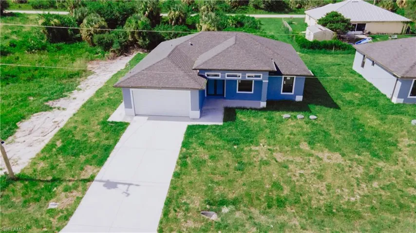 Birds eye view of property