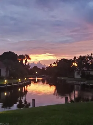 Canal view at sunset from your patio