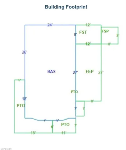 Previous building footprint
