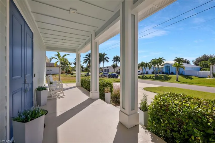 Large front porch for relaxing.