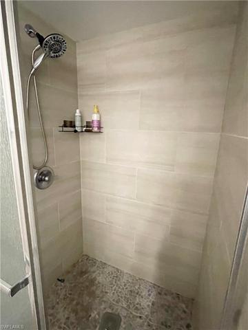 Guest bathroom with new shower tile