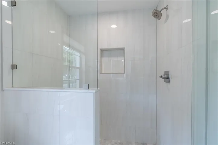 Large custom tiled shower