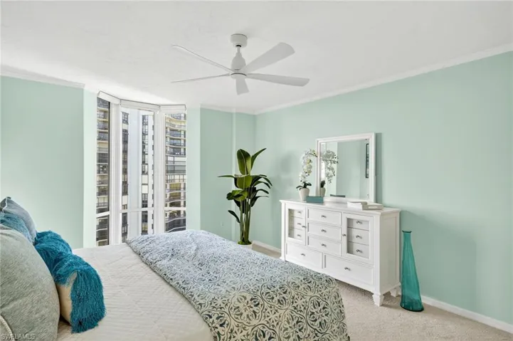 Primary bedroom with view